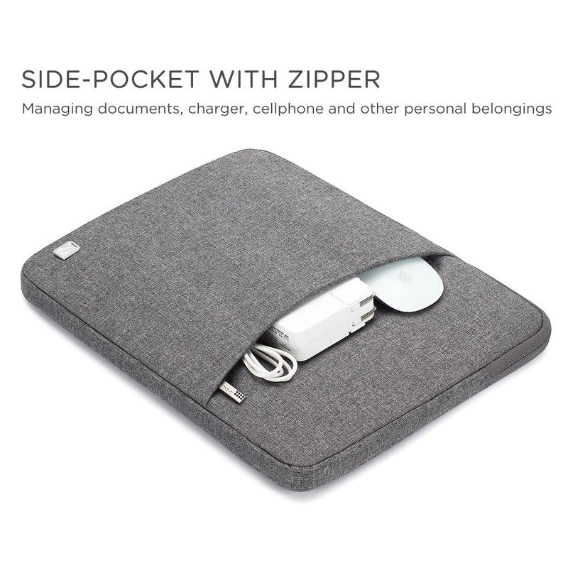 NIDOO 17 inch Laptop Sleeve 17.3 inch Water-Resistant Protective Computer Cover Carrying Case Bag for Lenovo Legion 5 / 5i / IdeaPad 3 Gen 7 / HP Gaming Pavilion 17 / Asus ZenBook Pro 17 / Acer, Grey - Image 3